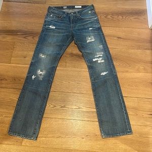❤️AG Theory Tambourine straight leg, distressed men jeans,28